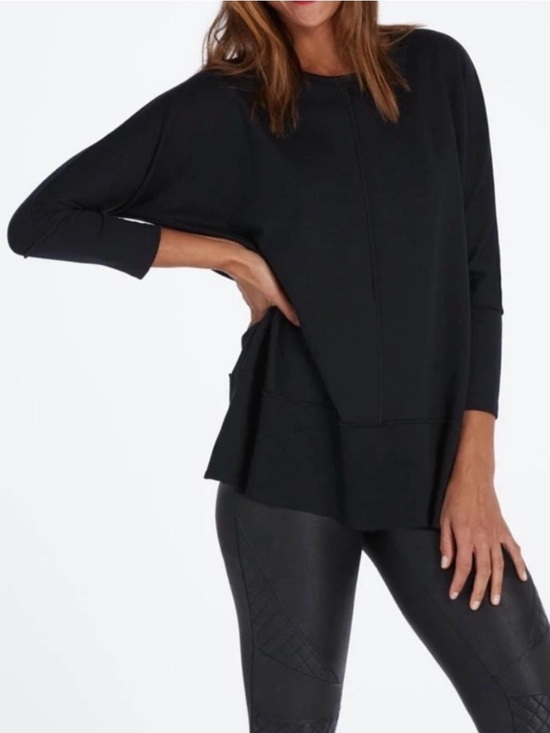 SPANX Tops - SPANX Perfect Length Top, Dolman 3/4 Sleeve Black sz L